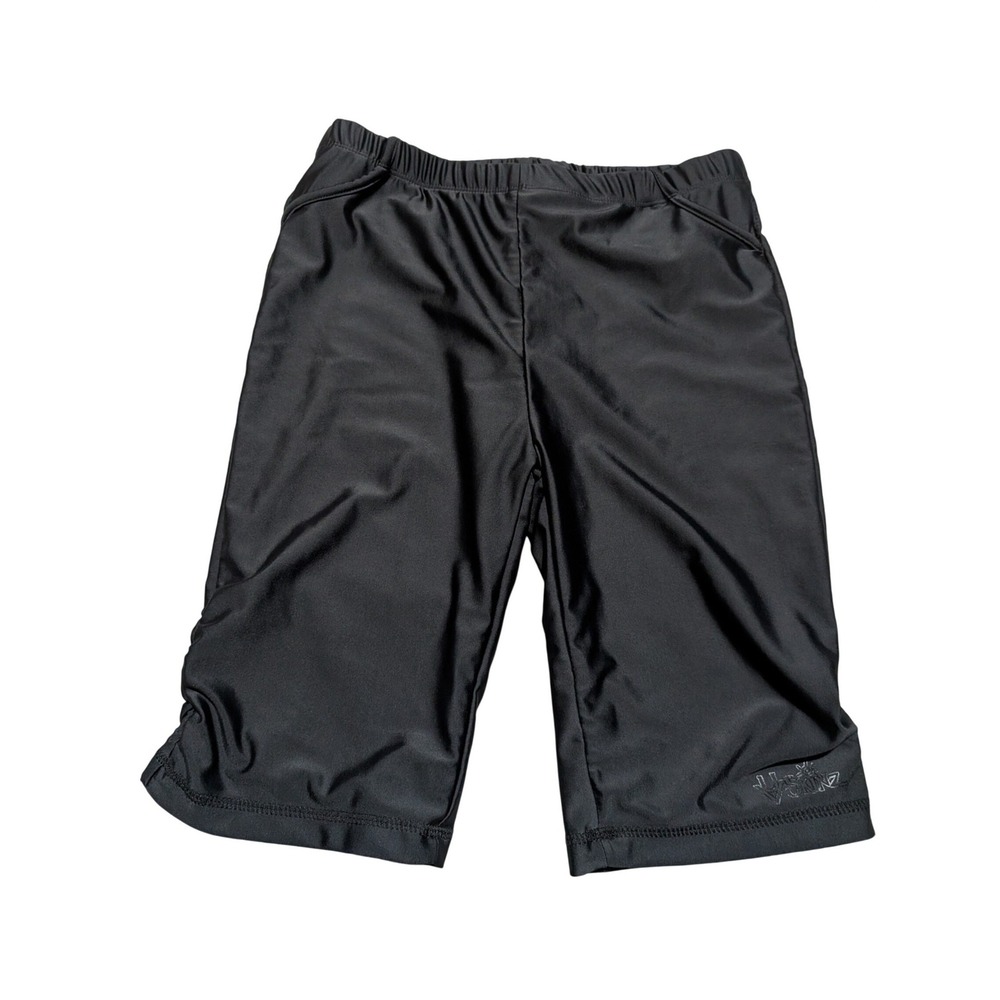 UVSkinz Swim Shorts Womens 14 Black Jammers UPF 50+ Athletic Sun Protection